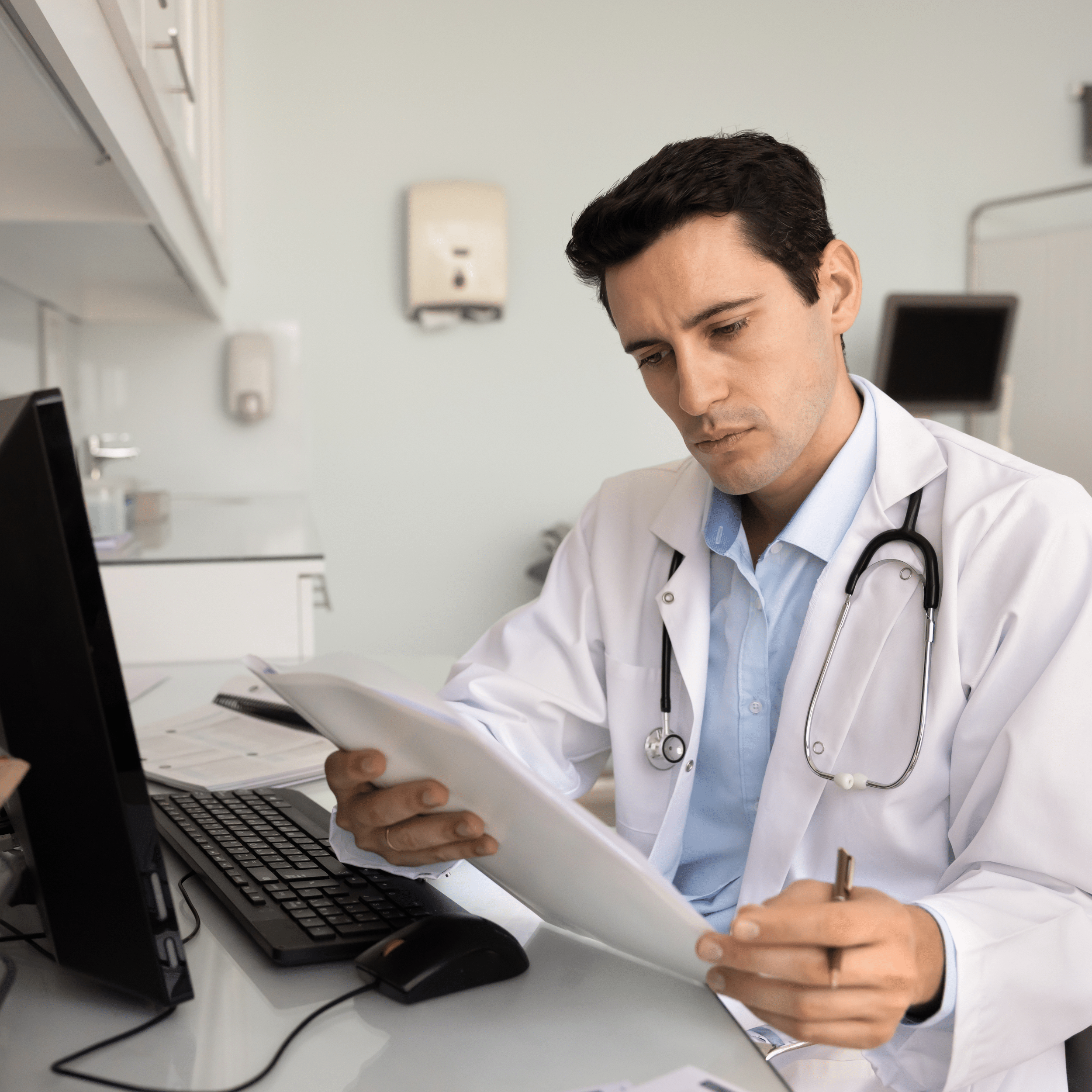 Doctor interprets results
