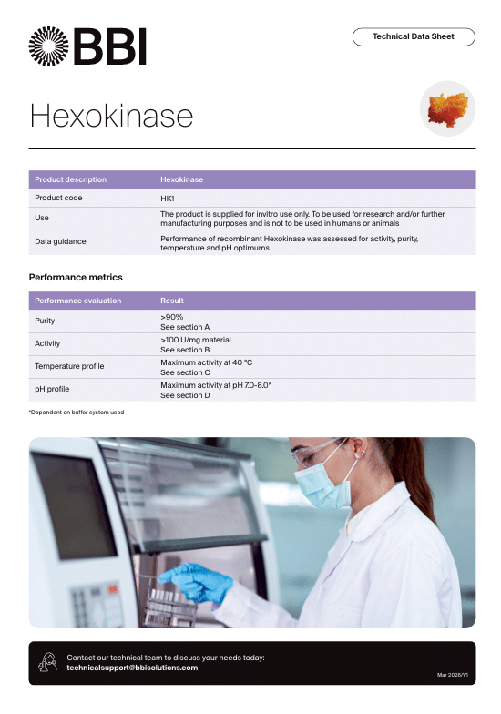 Hexokinase Technical Data Sheet